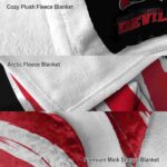 new jersey devils brushstrokes red white blanket best selling
