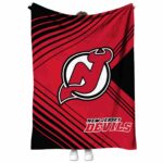 new jersey devils diagonal stripes red blanket best selling