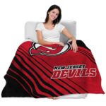 new jersey devils diagonal stripes red blanket latest model