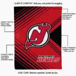 new jersey devils diagonal stripes red blanket new arrival