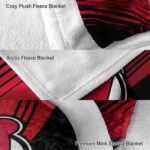 new jersey devils diagonal stripes red blanket premium grade