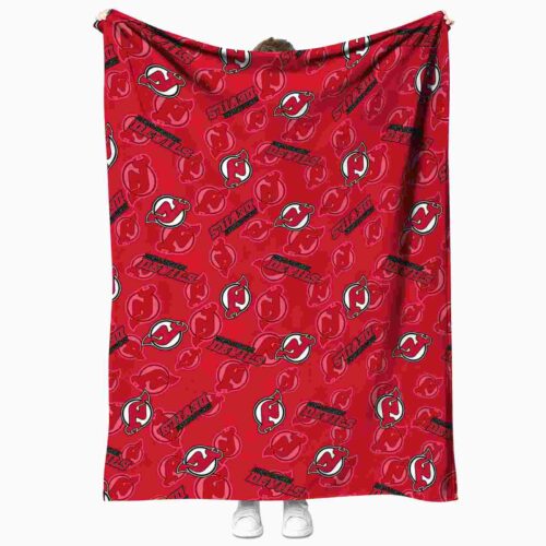 new jersey devils diehard fans red blanket best selling