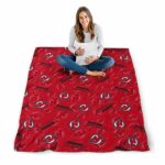 new jersey devils diehard fans red blanket high quality