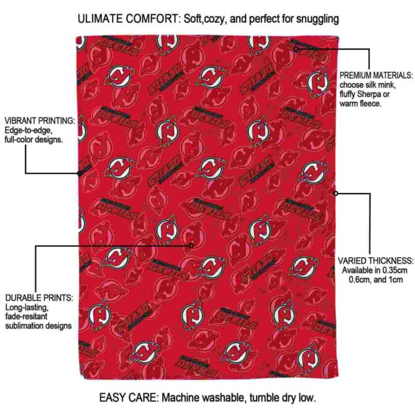 new jersey devils diehard fans red blanket new arrival