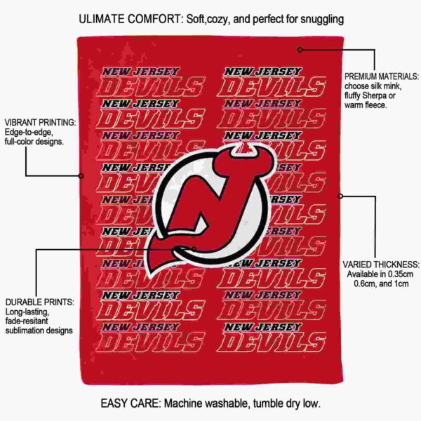 new jersey devils fan pride red blanket new arrival