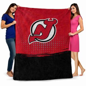 new jersey devils gradient dots red blanket fashion forward