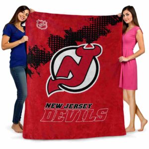new jersey devils grunge texture red blanket fashion forward