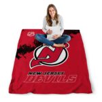 new jersey devils grunge texture red blanket high quality