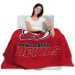 new jersey devils grunge texture red blanket latest model