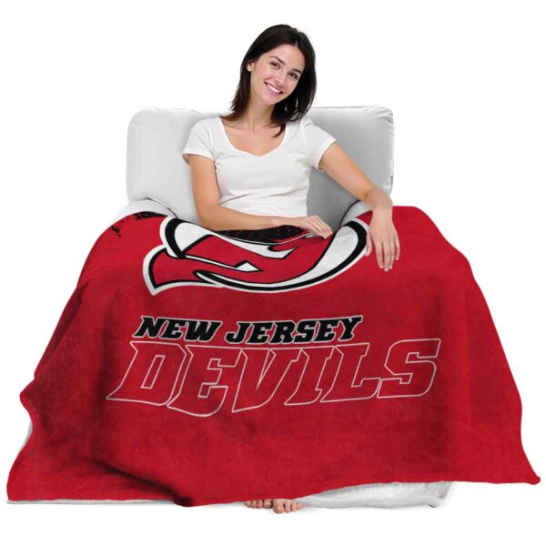 new jersey devils grunge texture red blanket latest model