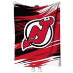 new jersey devils paint streaks red white blanket best selling