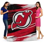 new jersey devils paint streaks red white blanket fashion forward