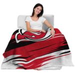 new jersey devils paint streaks red white blanket latest model