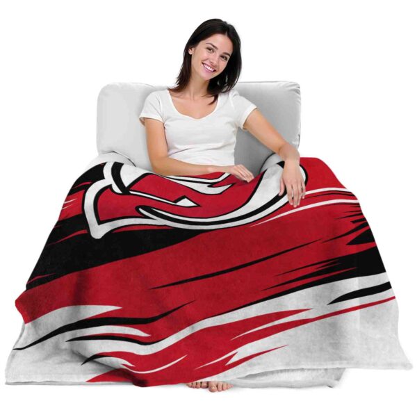 new jersey devils paint streaks red white blanket latest model