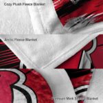 new jersey devils paint streaks red white blanket premium grade