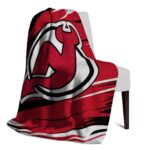 new jersey devils paint streaks red white blanket top rated