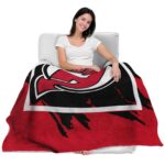 new jersey devils splatter effect red blanket best selling