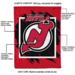 new jersey devils splatter effect red blanket best selling