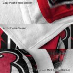 new jersey devils splatter effect red blanket best selling