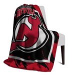 new jersey devils splatter effect red blanket best selling