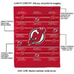 new jersey devils striped pattern red blanket new arrival