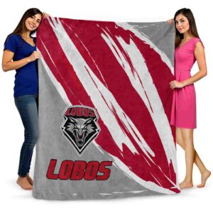 new mexico lobos brushstrokes red white blanket fashion forward