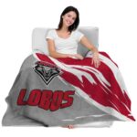 new mexico lobos brushstrokes red white blanket latest model