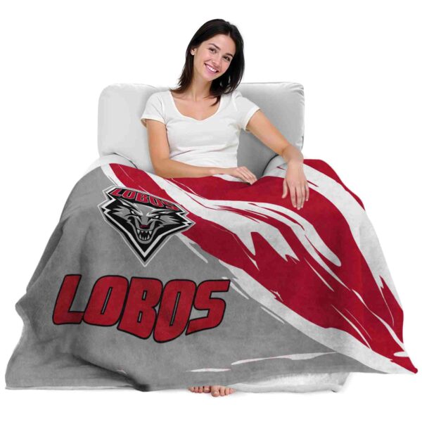 new mexico lobos brushstrokes red white blanket latest model