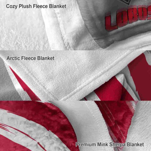 new mexico lobos brushstrokes red white blanket premium grade