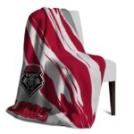 new mexico lobos brushstrokes red white blanket top rated