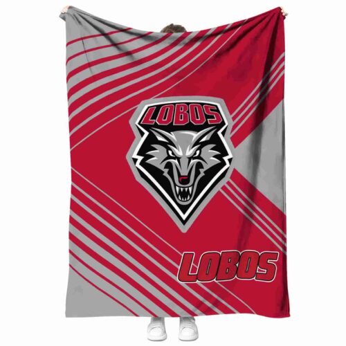 new mexico lobos diagonal stripes red blanket best selling