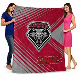 new mexico lobos diagonal stripes red blanket fashion forward