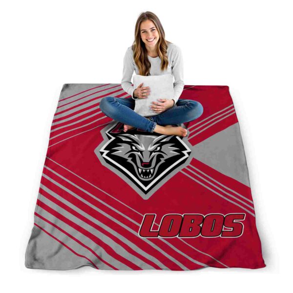 new mexico lobos diagonal stripes red blanket high quality