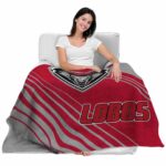 new mexico lobos diagonal stripes red blanket latest model