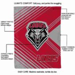 new mexico lobos diagonal stripes red blanket new arrival