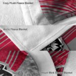 new mexico lobos diagonal stripes red blanket premium grade