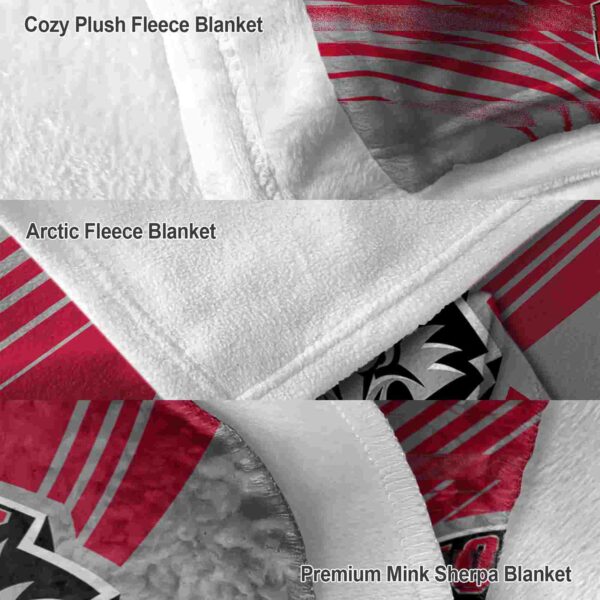 new mexico lobos diagonal stripes red blanket premium grade
