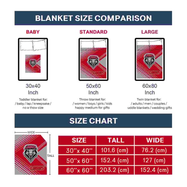 new mexico lobos diagonal stripes red blanket trendy