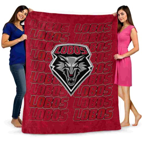 new mexico lobos fan pride red blanket fashion forward