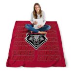 new mexico lobos fan pride red blanket high quality