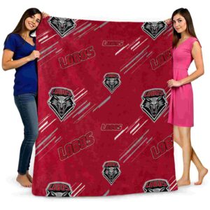 new mexico lobos fan spirit red blanket fashion forward