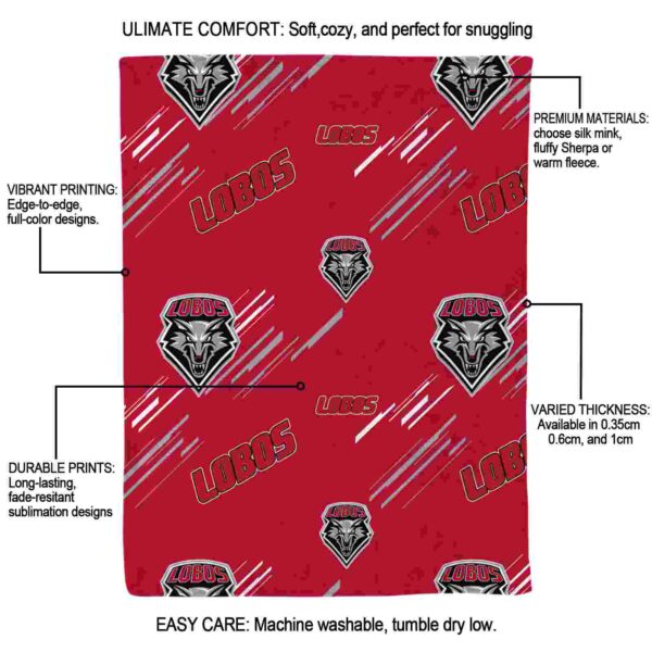 new mexico lobos fan spirit red blanket new arrival