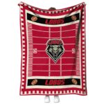 new mexico lobos football field red blanket best selling