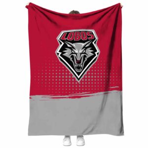 new mexico lobos gradient dots red blanket best selling