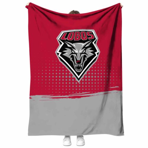 new mexico lobos gradient dots red blanket best selling