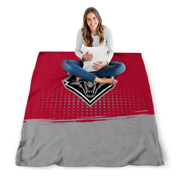 new mexico lobos gradient dots red blanket high quality