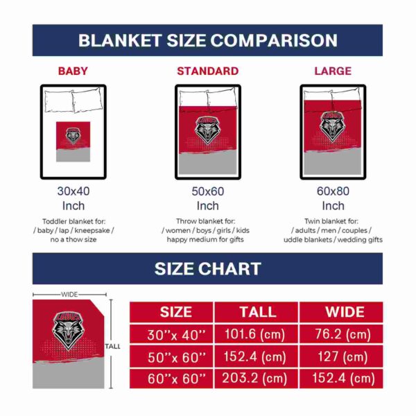 new mexico lobos gradient dots red blanket trendy