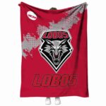 new mexico lobos grunge texture red blanket best selling