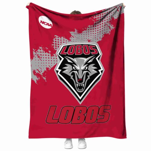 new mexico lobos grunge texture red blanket best selling