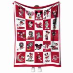 new mexico lobos mickey minnie red white blanket best selling